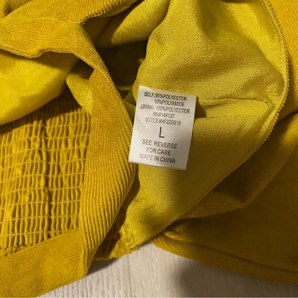Style & Co Women's Yellow Balloon‎ Sleeve Crop Top Size L - Picture 15 of 15